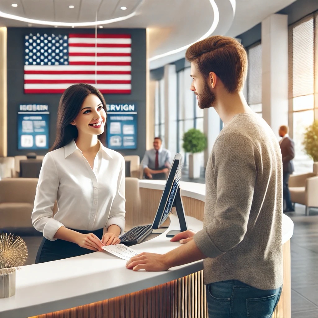 Bank reception image